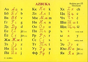 Azbuka - Ruský jazyk pro ZŠ (tabulka A6, azbuka, číslovky, dny v týdnu)