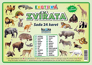 Sada 24 karet Zvířata exotická