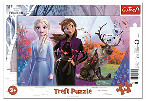 Puzzle: Ledové království 2: Magický svět Anny a Elsy 15 dílků