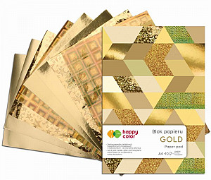 Blok se zlatými papíry 150-230 g