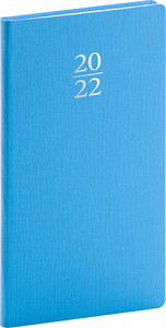 Diář 2022: Capys - světle modrý/kapesní, 9 x 15,5 cm