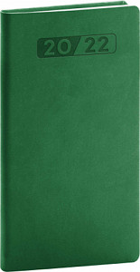 Diář 2022: Aprint - zelený/kapesní, 9 x 15,5 cm