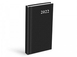 Diář 2022 D802 PVC Black 90x170 mm