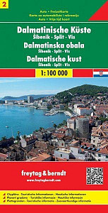 Dalmatinische Küste, Šibenik -Split -Vis/Dalmátské pobřeží ,Šibenik,Split,Vis 1:100T/automapa