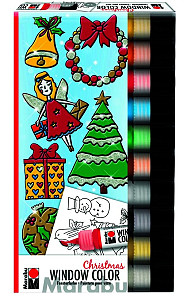 Marabu Sada slupovacích barev KiDS Christmas Window Color 10 x 25 ml