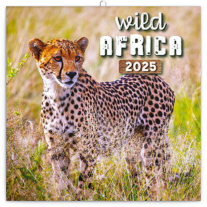 Poznámkový kalendář Divoká Afrika 2025, 30 × 30 cm