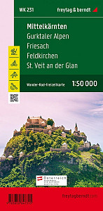 WK 231 Mittelkärnten, Gurktaler Alpen, Friesach, Feldkirchen, St. Veit an der Glan, Wanderkarte 1:50.000/mapa