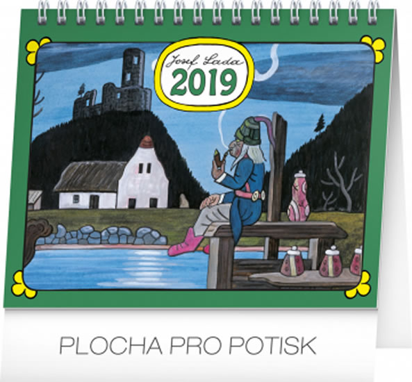 Kalendář stolní 2019  - Josef Lada – Vodník, 16,5 x 13 cm