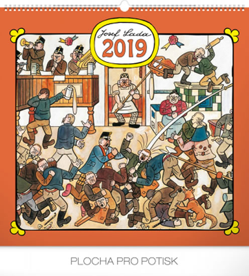 Kalendář nástěnný 2019 - Josef Lada – Hostinec, 48 x 46 cm