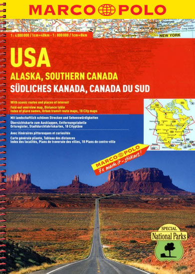 USA, Alaska, Southern Canada 1:4M/1:800 000 MD