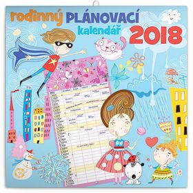 Rodinný plánovací - nástěnný kalendář 2018