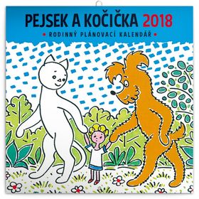 Pejsek a kočička - nástěnný kalendář 2018