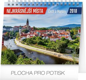 Nejkrásnější místa Čech a Moravy - stolní kalendář 2018