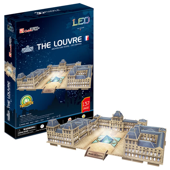 3D Puzzle  The Louvre /LED 137 dílků