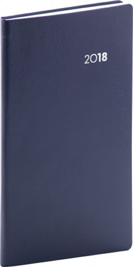 Diář 2018 - Balacron - kapesní, tm. modrý, 9 x 15,5 cm