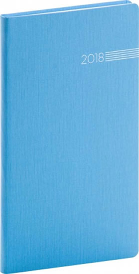 Diář 2018 - Capys - kapesní, sv. modrý, 9 x 15,5 cm