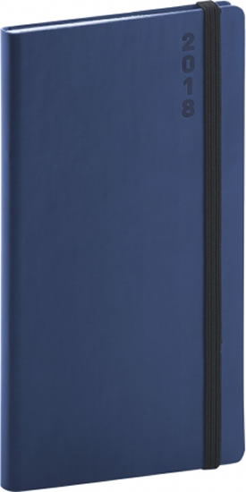 Diář 2018 - Soft - kapesní, modročerný, 9 x 15,5 cm
