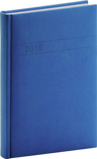 Diář 2018 - Vivella - denní, A5, modrý, 15 x 21 cm