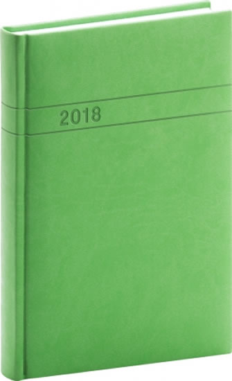 Diář 2018 - Vivella - denní, A5, zelený, 15 x 21 cm