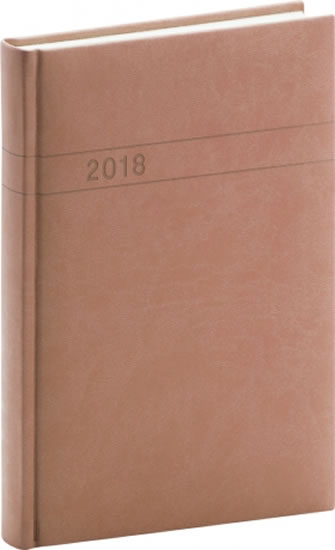 Diář 2018 - Vivella - denní, B6, hnědý, 11 x 17 cm