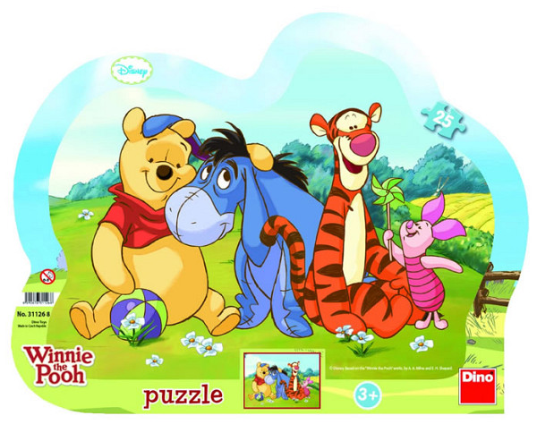 Medvídek Pú - tvarované puzzle 25 dílků
