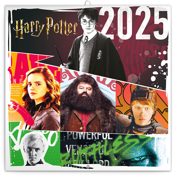 Poznámkový kalendář Harry Potter 2025, 30 × 30 cm