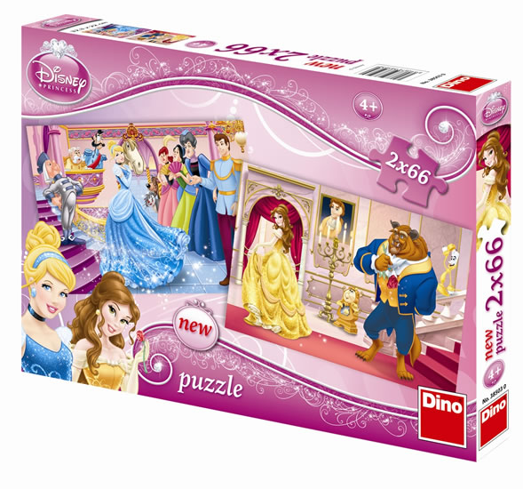 Princezny - puzzle 2 motivy v balení 2x6